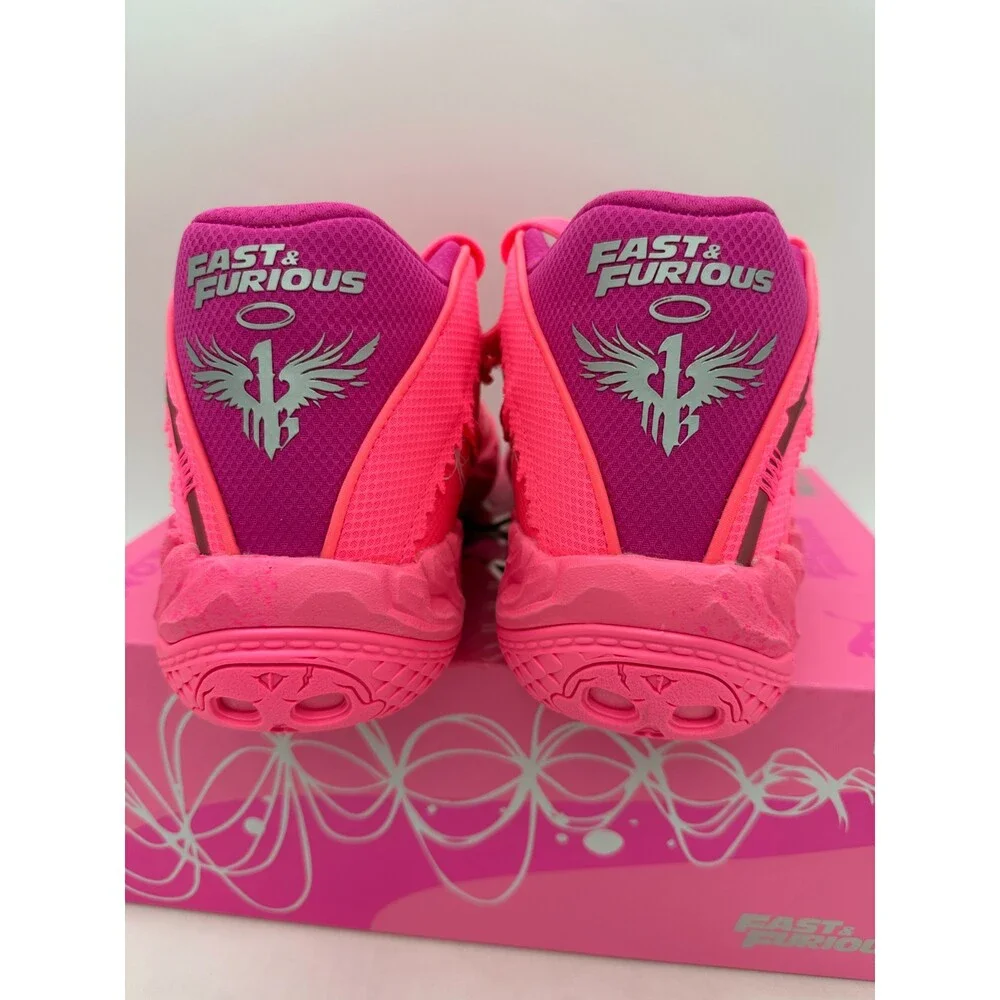 Puma MB.05 X Lamelo Ball Men's Size 11.5 Fast & Furious Pink Shoes 314021 01